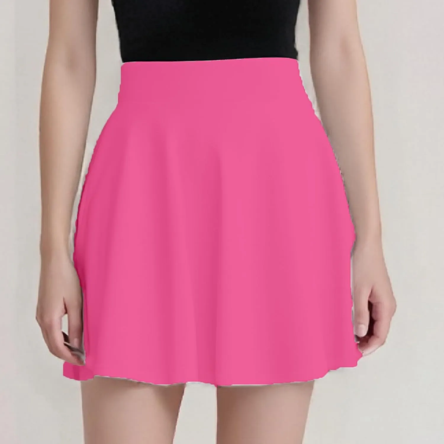 Women's Summer 2025 Basic Versatile Stretchy Flared Casual Flowy Mini Skater Skirt, M-5XL