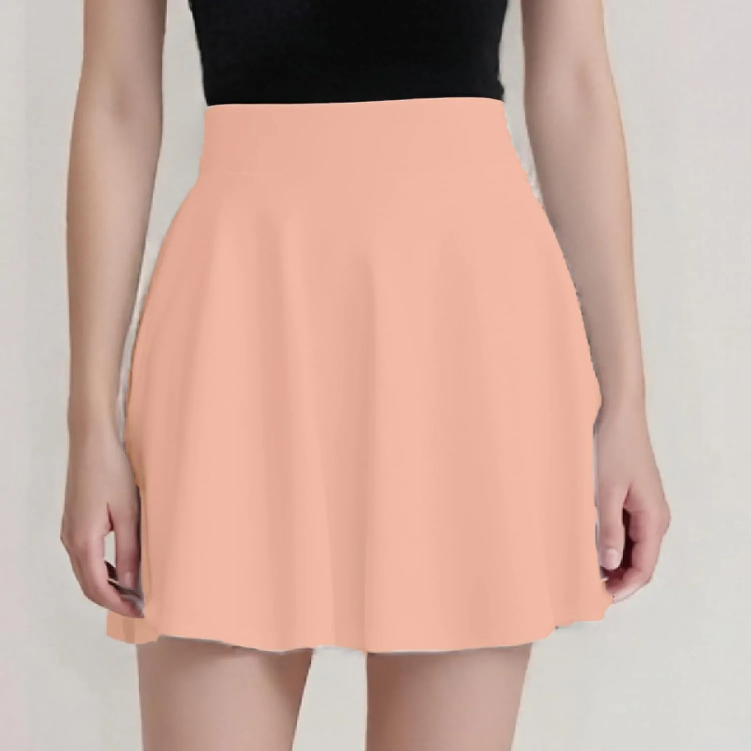 Women's Summer 2025 Basic Versatile Stretchy Flared Casual Flowy Mini Skater Skirt, M-5XL