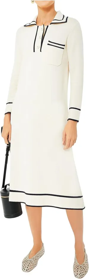 Women's Sweater Maxi Dress Long Sleeve Collared Relaxed Fit Fall Sweater Dress Elegant Party Dress