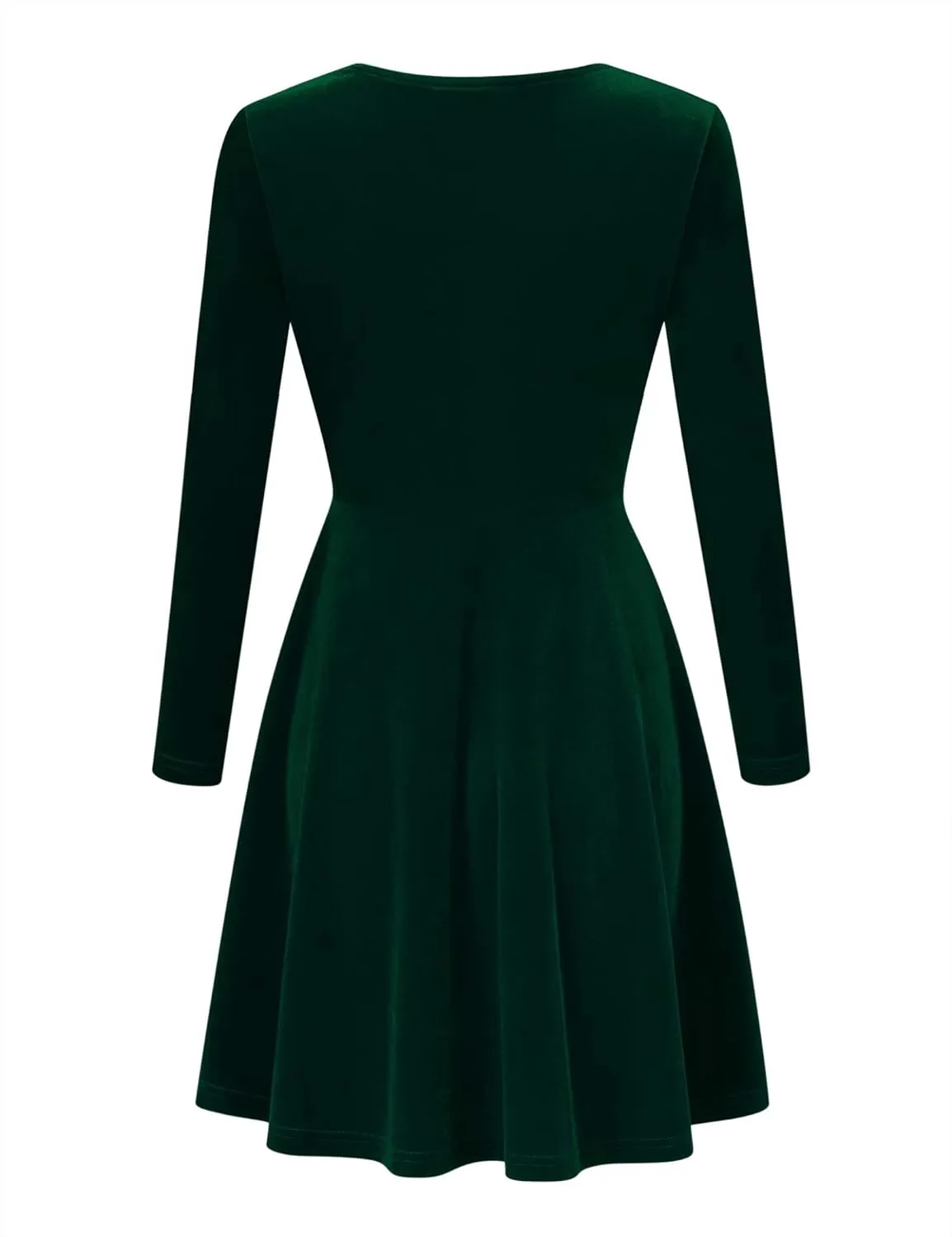 Women's V Neck Velvet Formal Elegant Evening Party Mini Dress