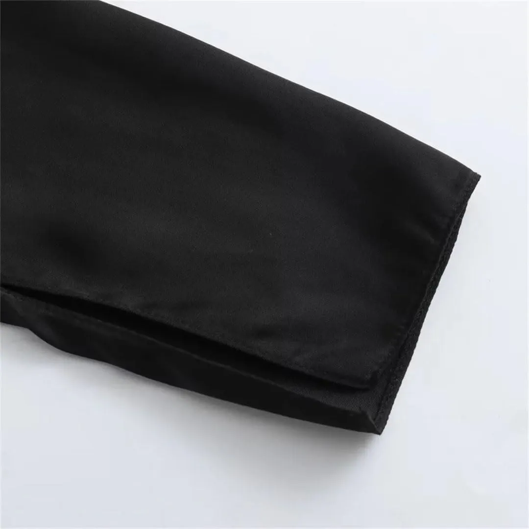 Women's Versatile Slim Bow Decoration Silk Satin Texture Shirt
