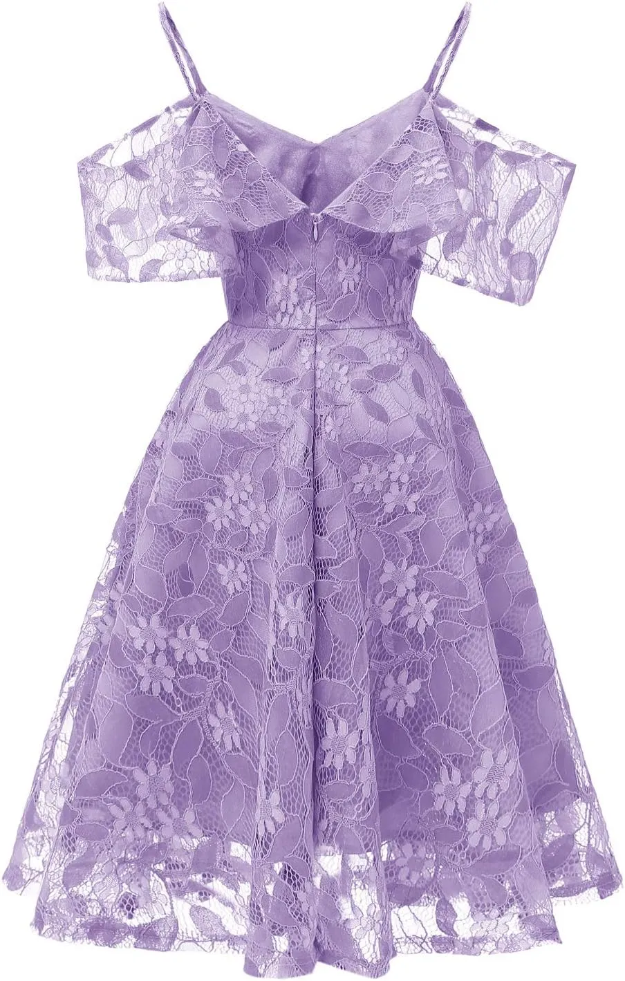 Womens Vintage Lace Floral Wedding Party Dress Short Aline Cocktail Swing Dress