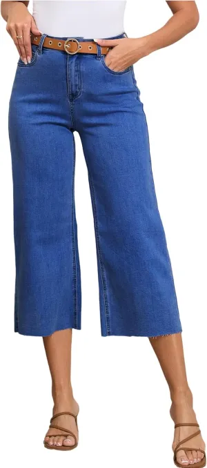 Women's Wide Leg Jeans Straight Leg High Waisted Butt Lifting Stretch High Waisted Baggy Jeans for Women