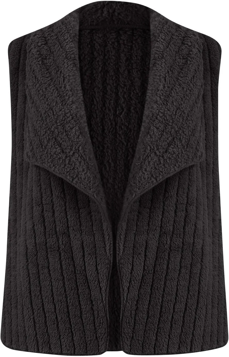 Womens Winter Coats Fashion Fall Winter Casual Solid Color Sleeveless Versatile Vest Jacket