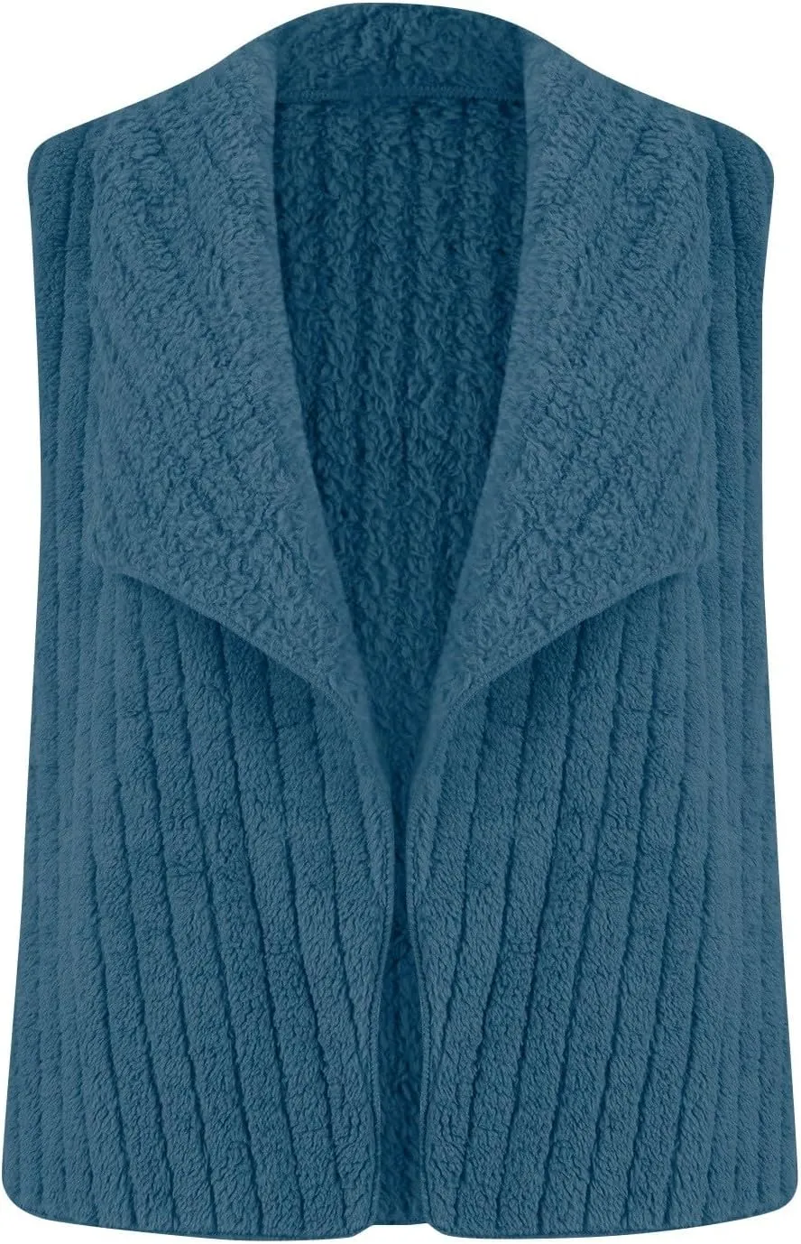 Womens Winter Coats Fashion Fall Winter Casual Solid Color Sleeveless Versatile Vest Jacket