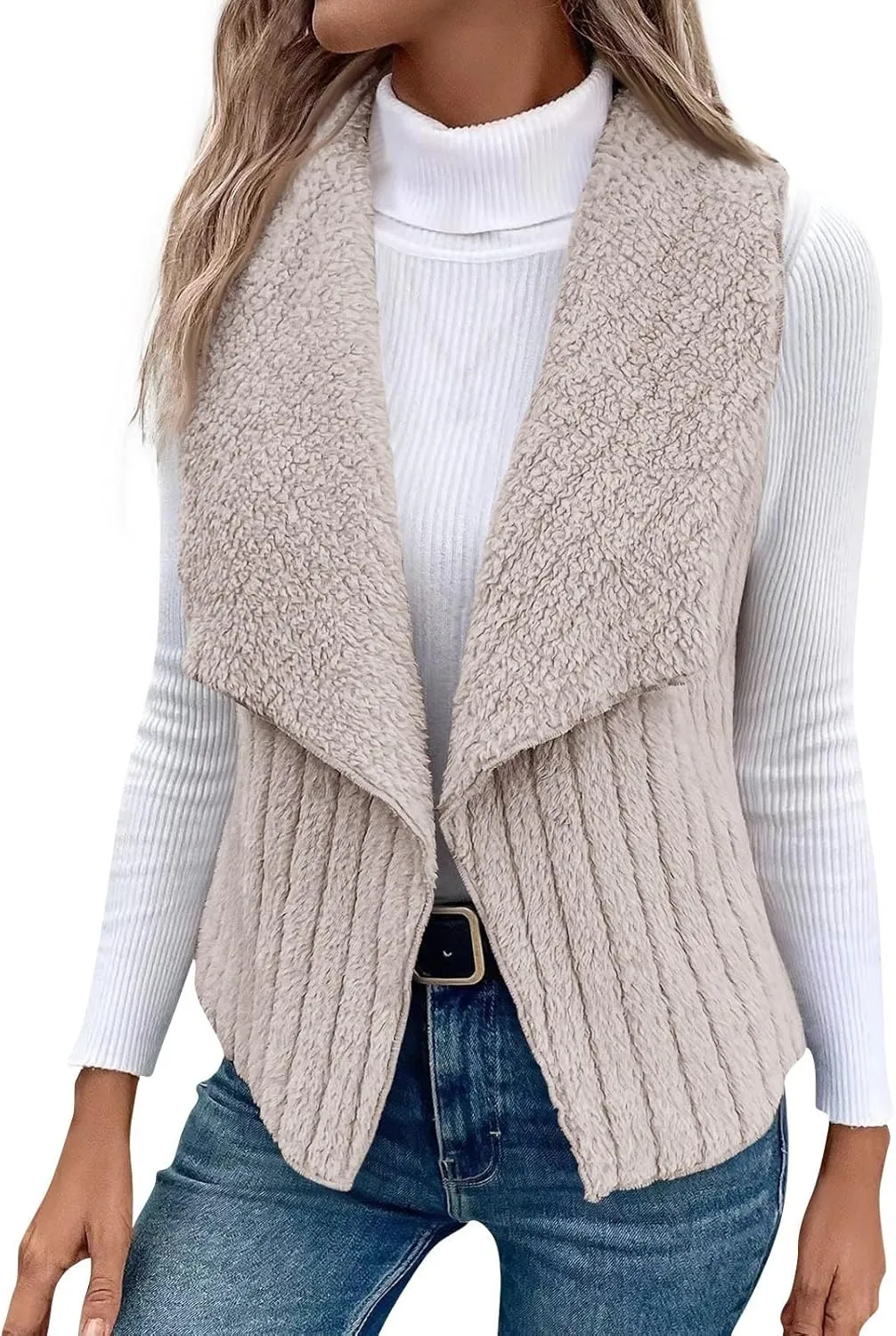 Womens Winter Coats Fashion Fall Winter Casual Solid Color Sleeveless Versatile Vest Jacket