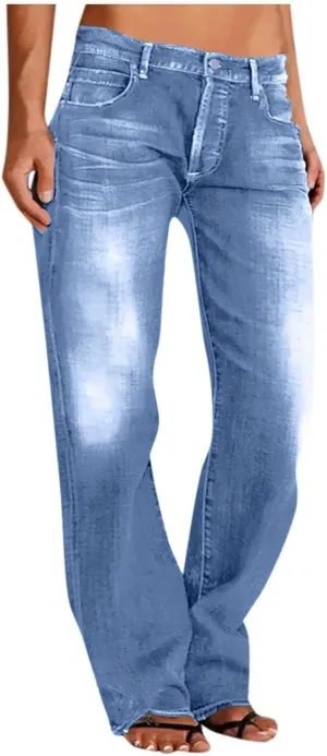 Women's Y2K Baggy Jeans Trendy Low Rise Jeans Casual Straight Leg Pants Loose Boyfriend Denim Pants Spring Outfits