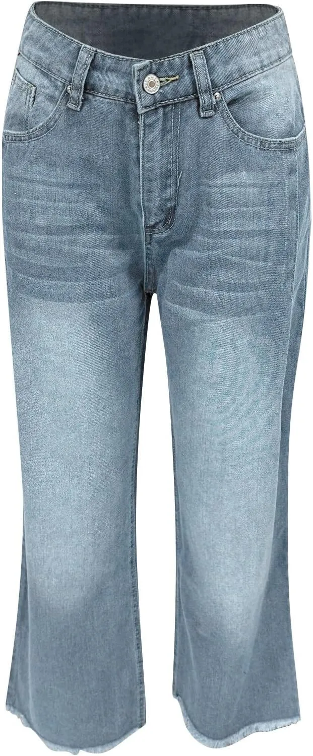 Women's Y2K Baggy Jeans Trendy Low Rise Jeans Casual Straight Leg Pants Loose Boyfriend Denim Pants Spring Outfits