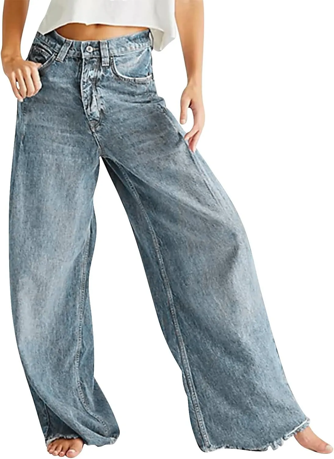 Women's Y2K Baggy Jeans Trendy Low Rise Jeans Casual Straight Leg Pants Loose Boyfriend Denim Pants Spring Outfits
