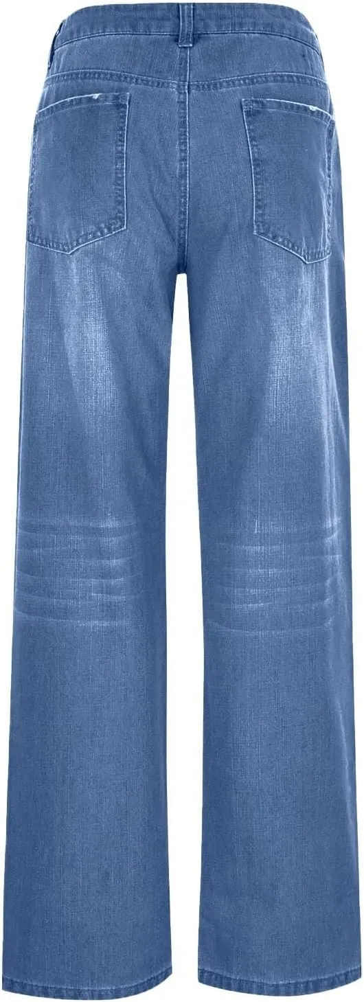Women's Y2K Baggy Jeans Trendy Low Rise Jeans Casual Straight Leg Pants Loose Boyfriend Denim Pants Spring Outfits