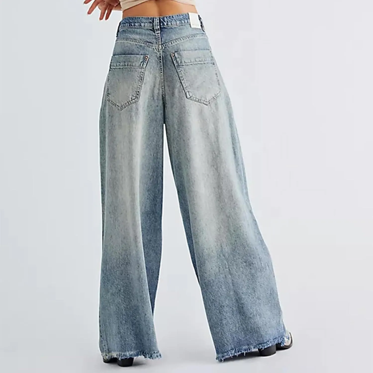 Women's Y2K Baggy Jeans Trendy Low Rise Jeans Casual Straight Leg Pants Loose Boyfriend Denim Pants Spring Outfits