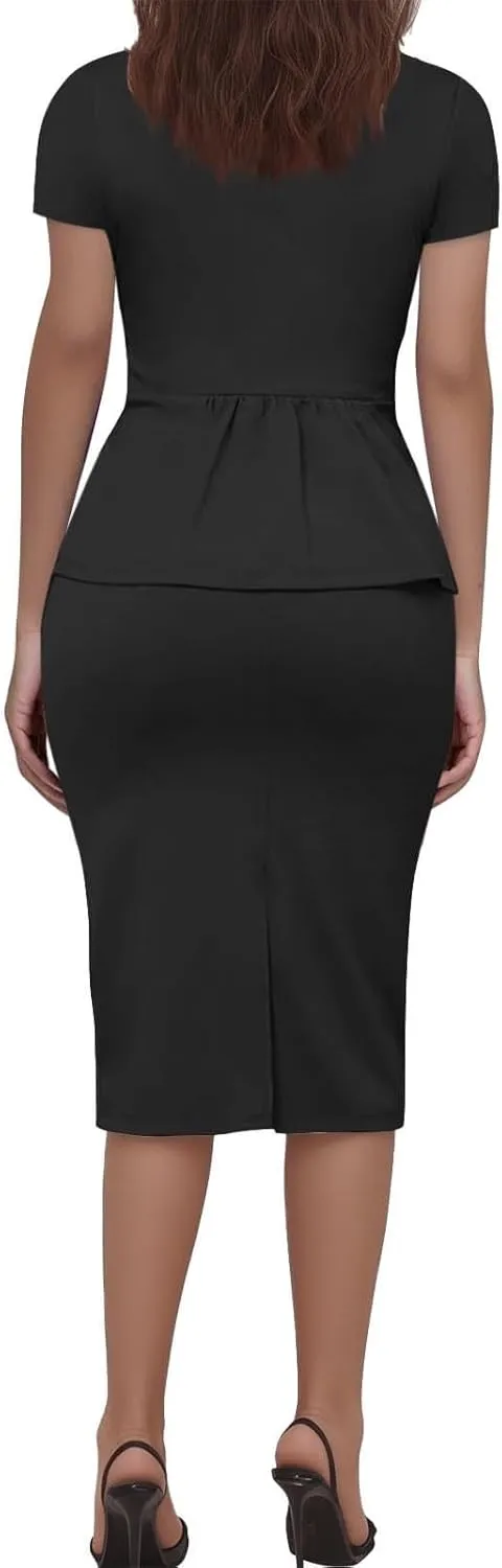 ZEFOTIM Pant/Skirt Suits for Women Dressy Business Blazers Solid Color Casual Short/Long Sleeve Two Piece Jackets