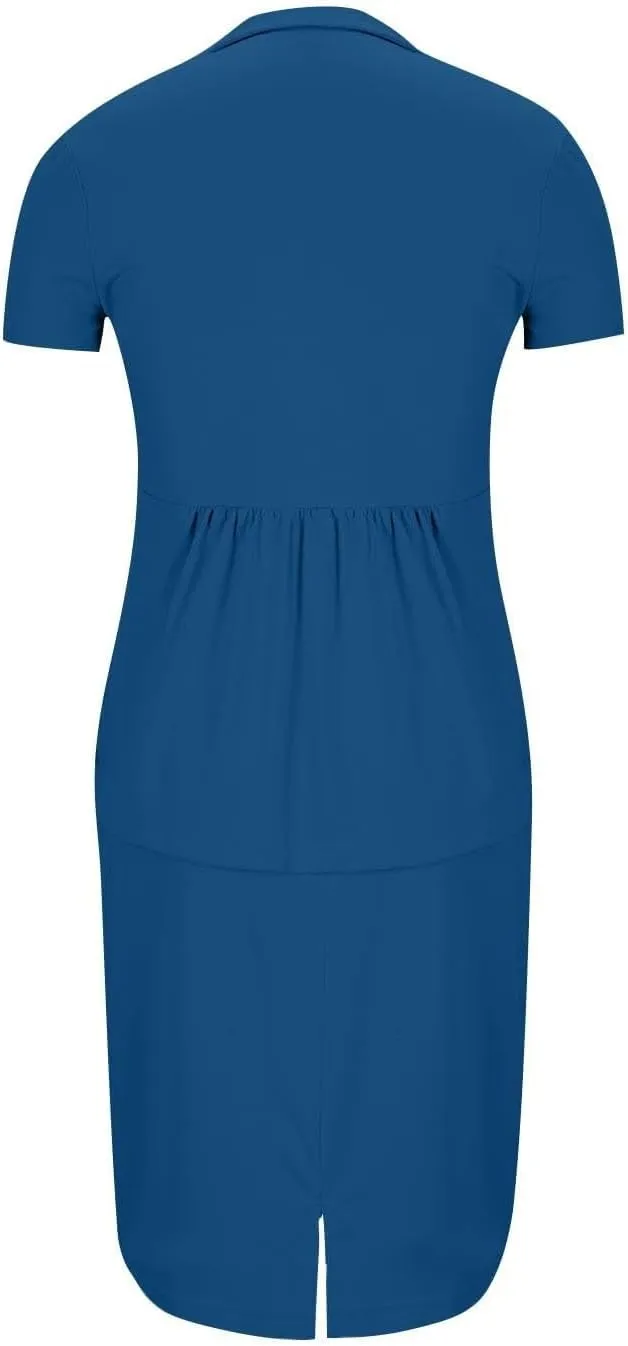 ZEFOTIM Skirt Suit Set for Women Wedding Blazer Solid Color Dressy Short Sleeve Two Piece Jacket with Pocket